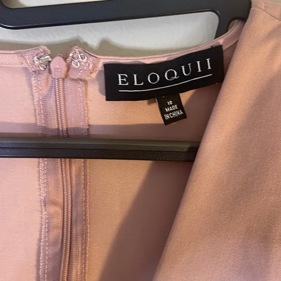 ELOQUII Pink 3/4 Sleeve Mini Dress 18W Dusty Rose Pink