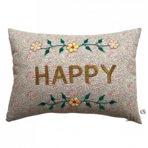 Embroidered Cushion(Happy)