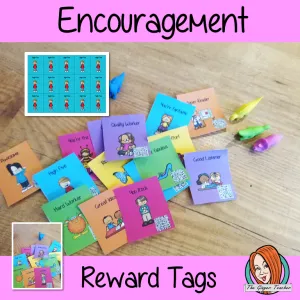 Encouragement and Motivational Reward Tags (Brag Tags)