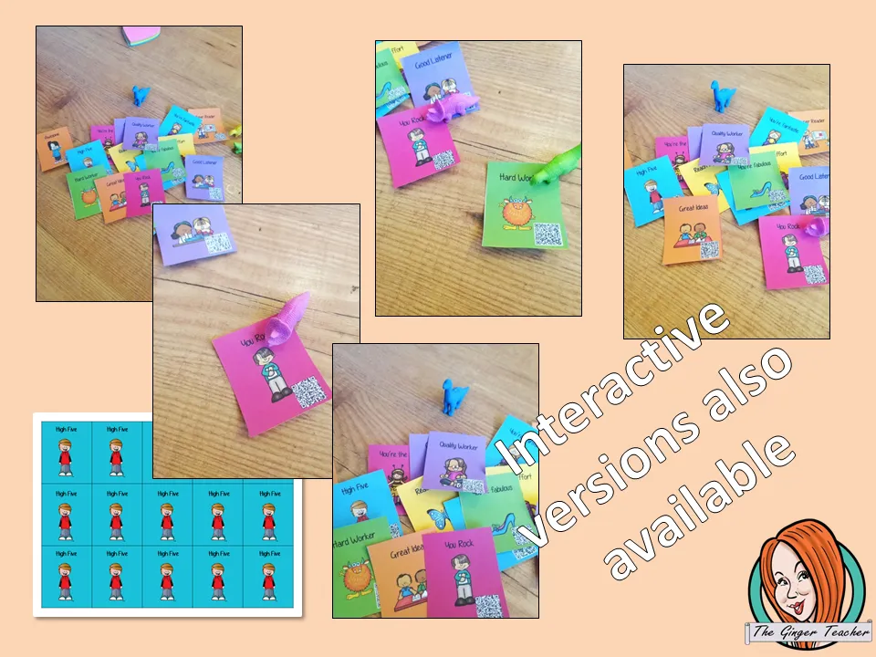 Encouragement and Motivational Reward Tags (Brag Tags)