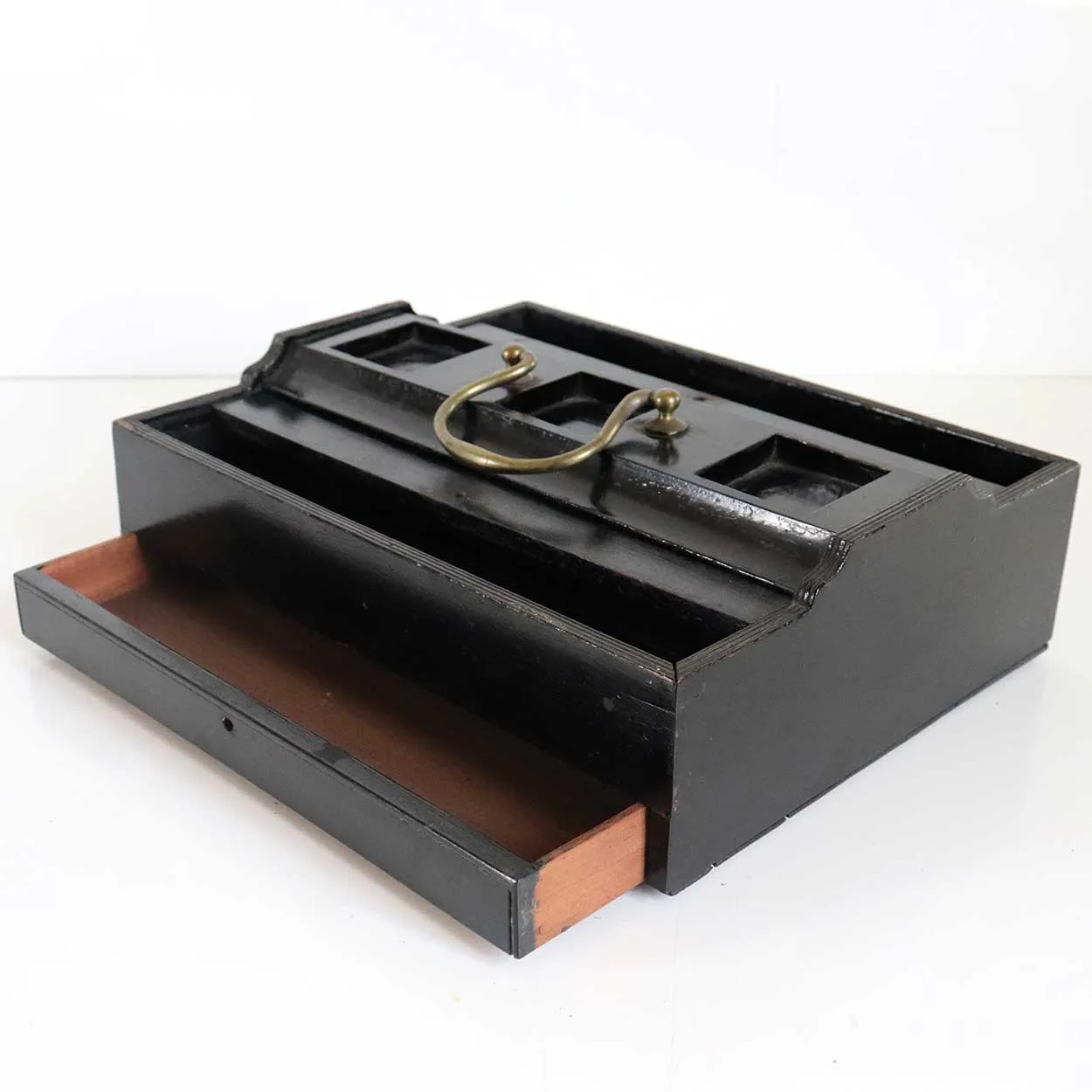 English Regency Chatsworth House Ebonized Inkstand