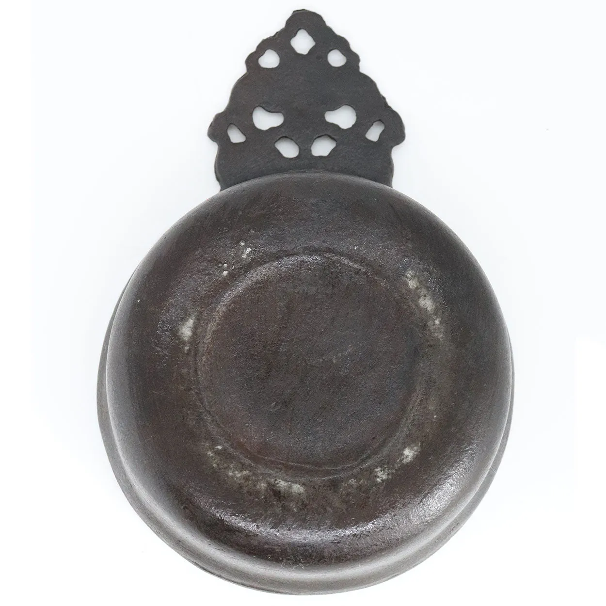 English William Bullock & Co. Patinated Cast Iron One-Handle Porringer