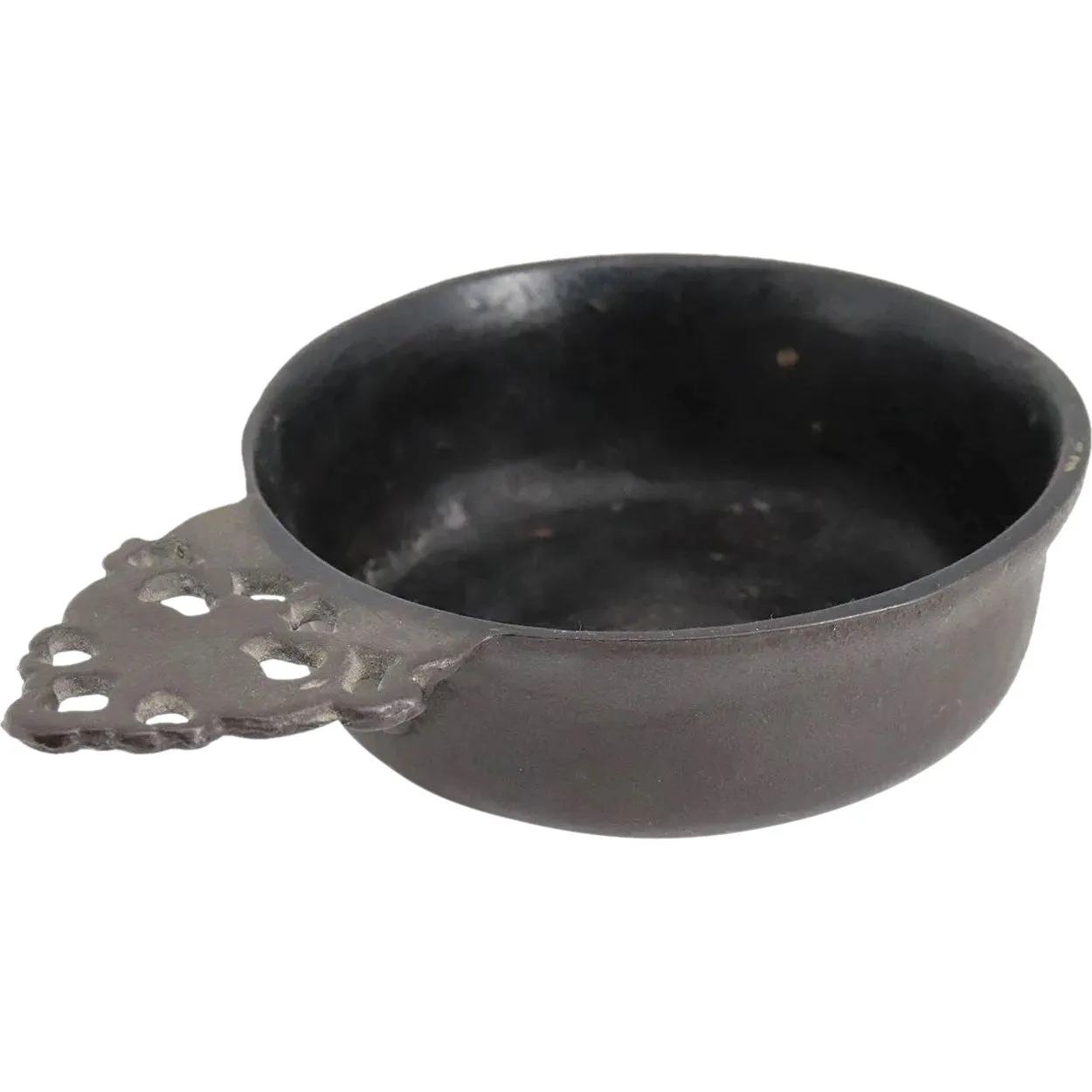 English William Bullock & Co. Patinated Cast Iron One-Handle Porringer