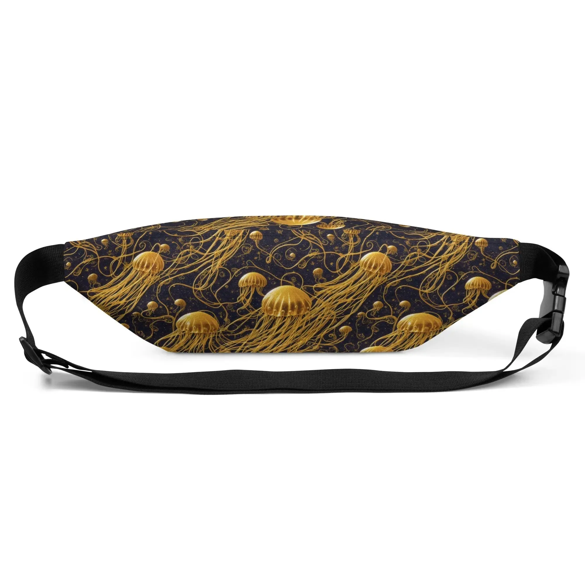 Fanny Pack - Black and Gold Jellyfishes