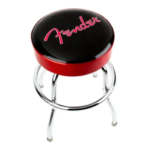 Fender Red Sparkle Logo Barstool in Black/Red Sparkle - 24 Inch