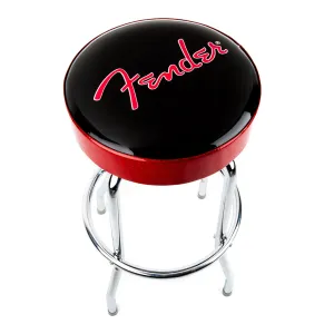 Fender Red Sparkle Logo Barstool in Black/Red Sparkle - 30 Inch
