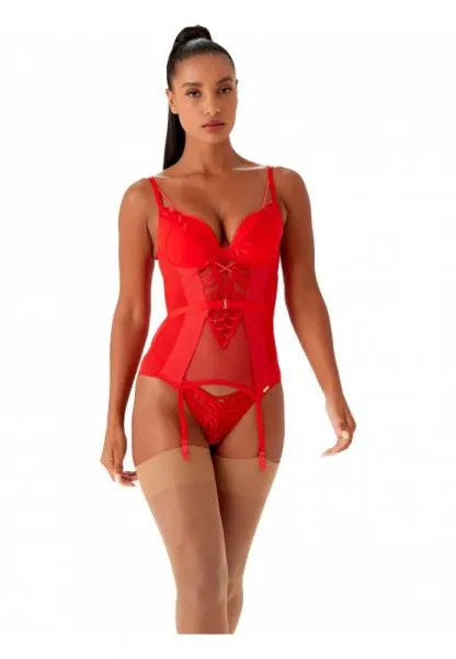 Fiesta Padded Plunge Basque - Fiesta Red -