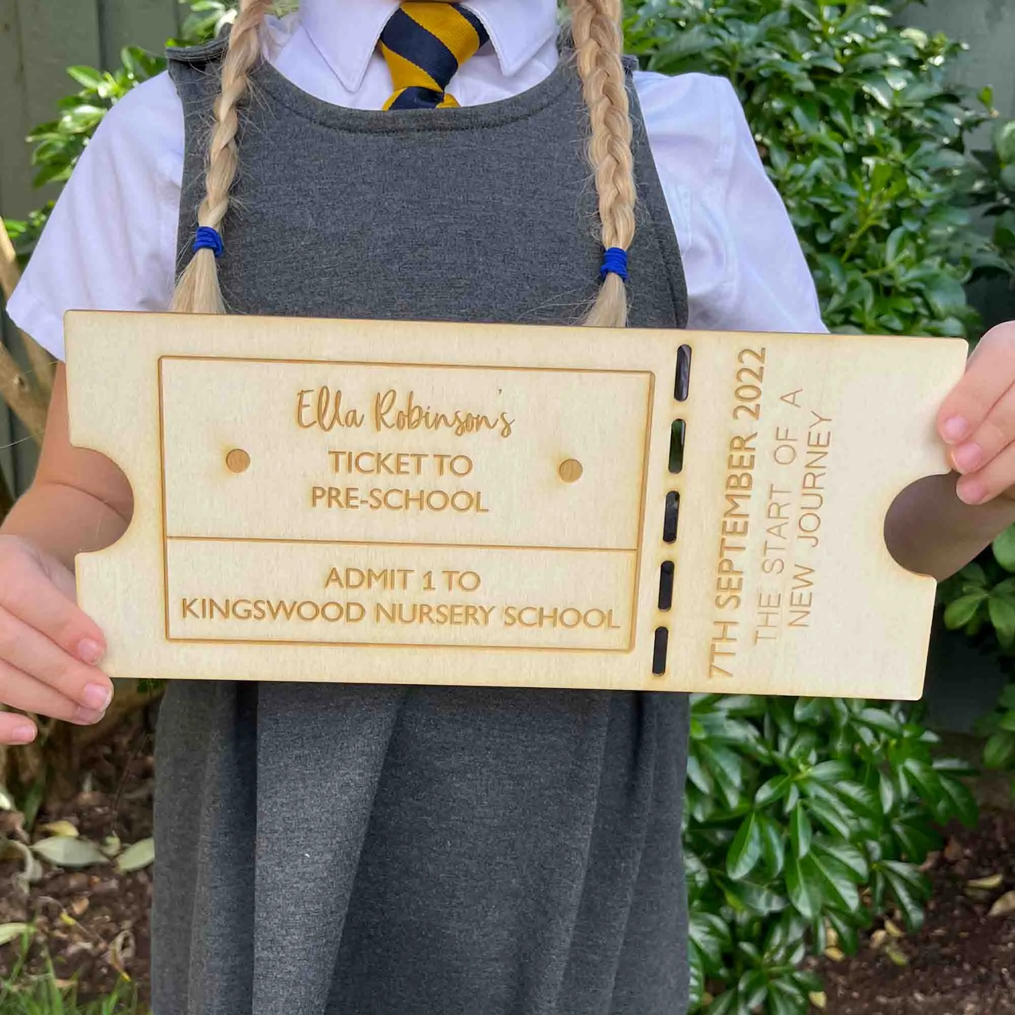 First Day/Back to School or Nursery Ticket Photo Prop