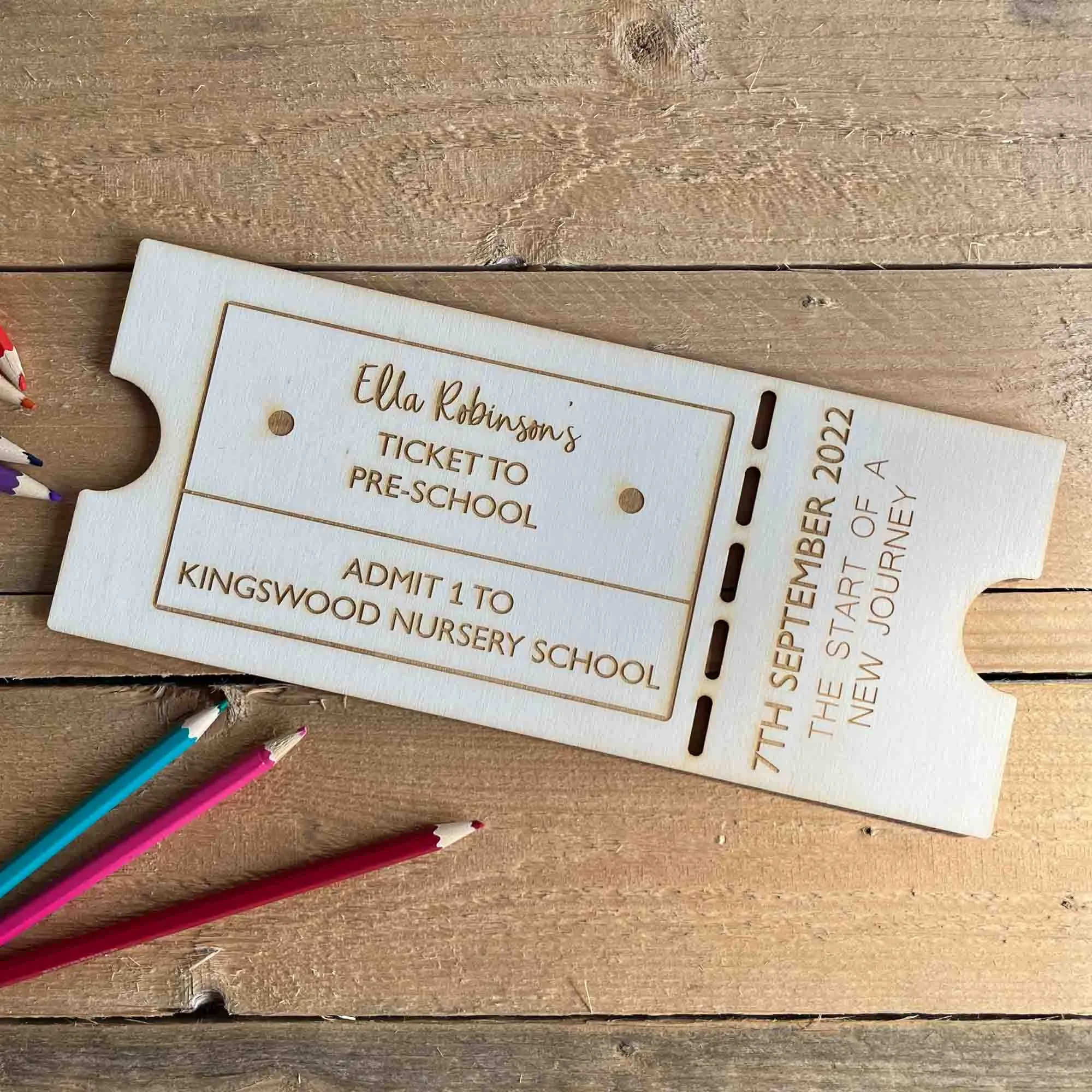 First Day/Back to School or Nursery Ticket Photo Prop