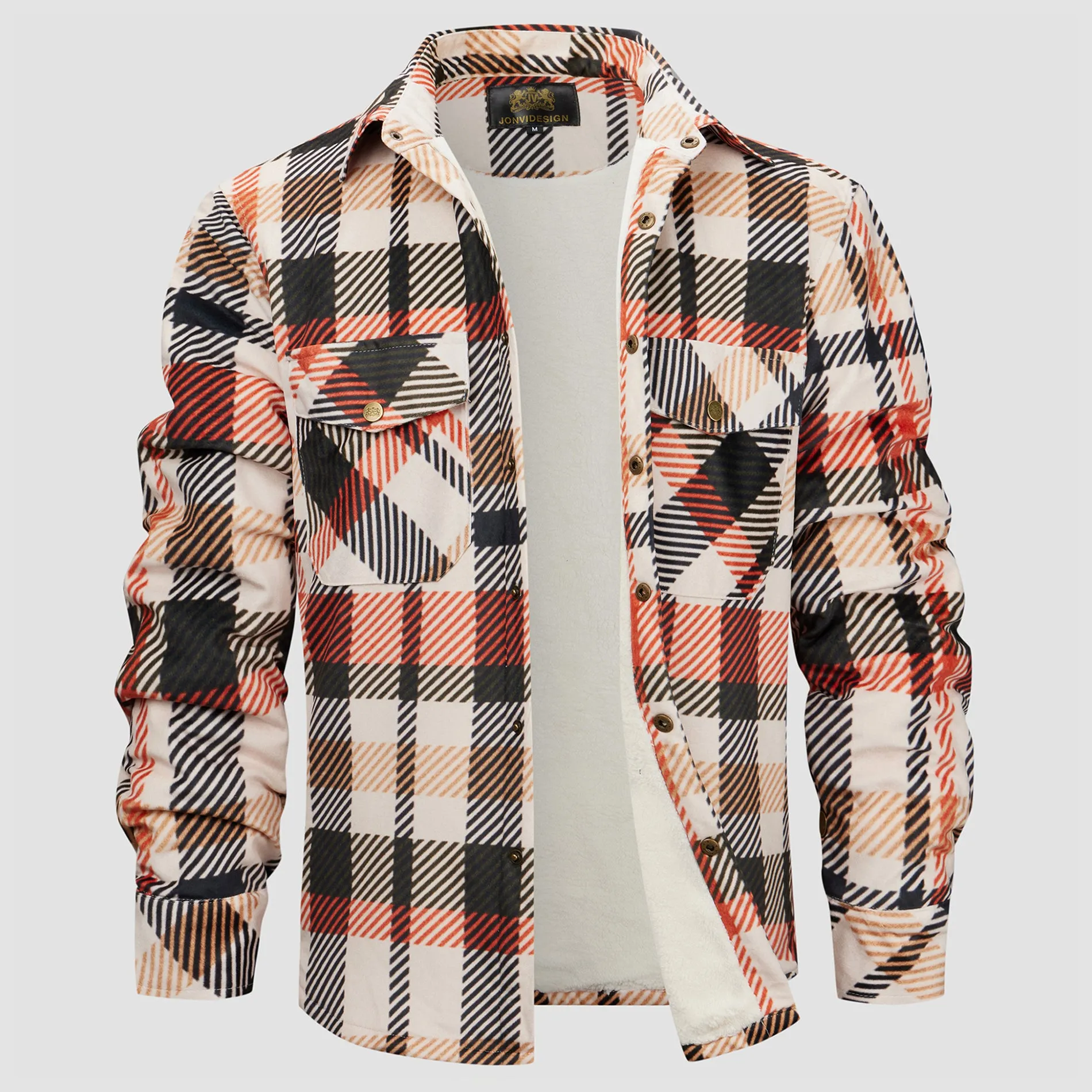 Flannel Sherpa Lined Plaid Lumber Jacket
