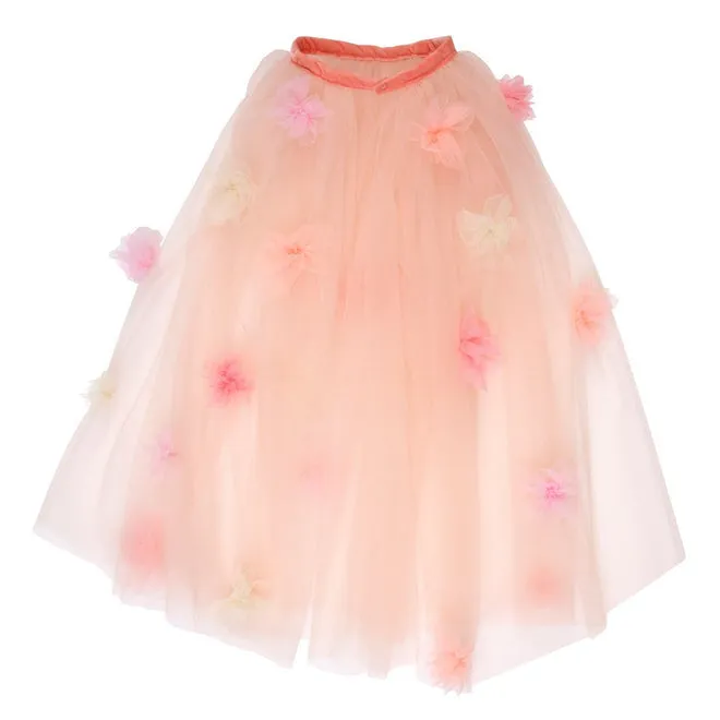 Floral Layered Tulle Cape