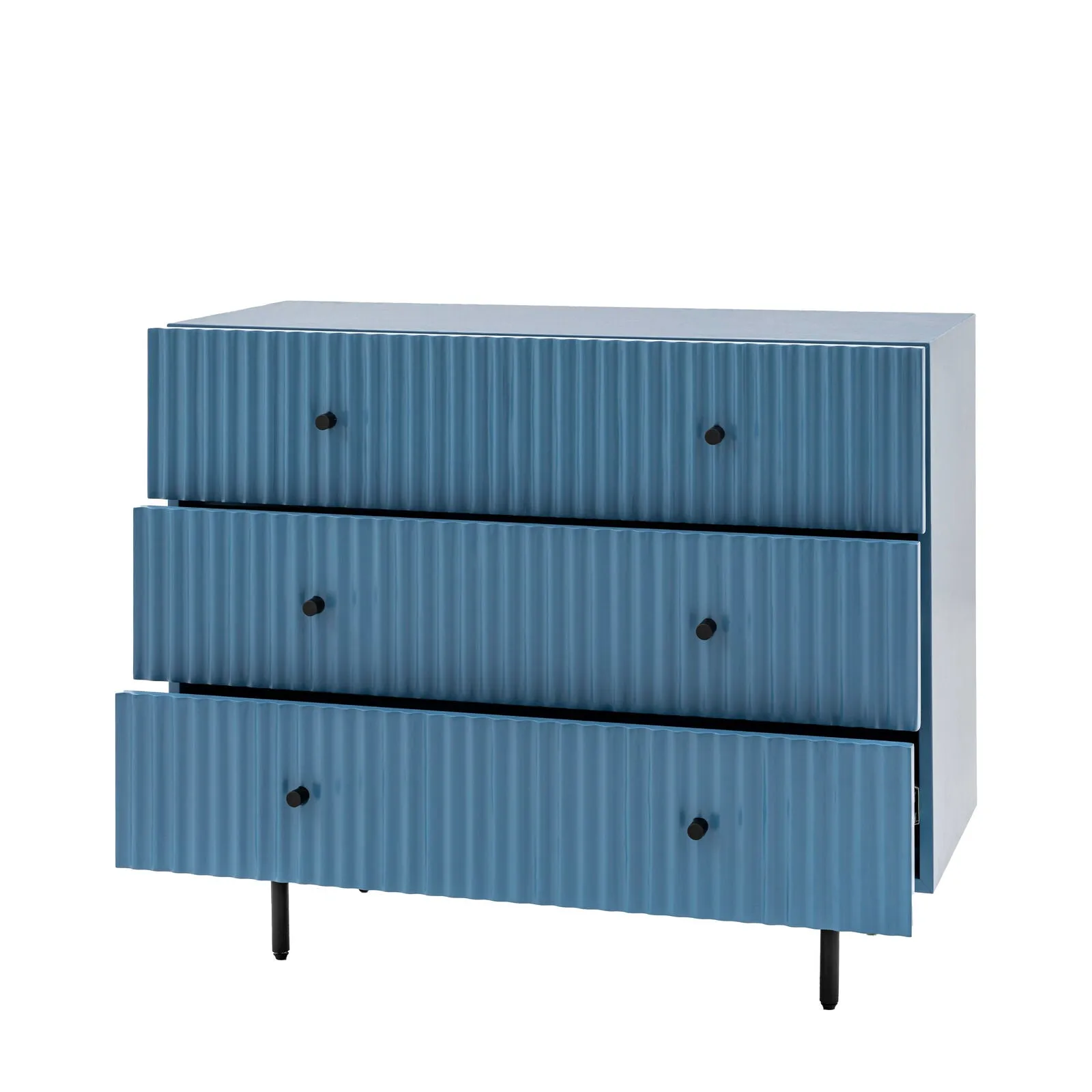 FLUTE Blue Chest of Drawers