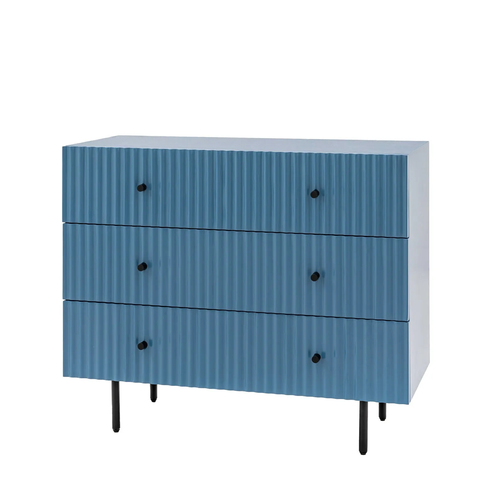 FLUTE Blue Chest of Drawers
