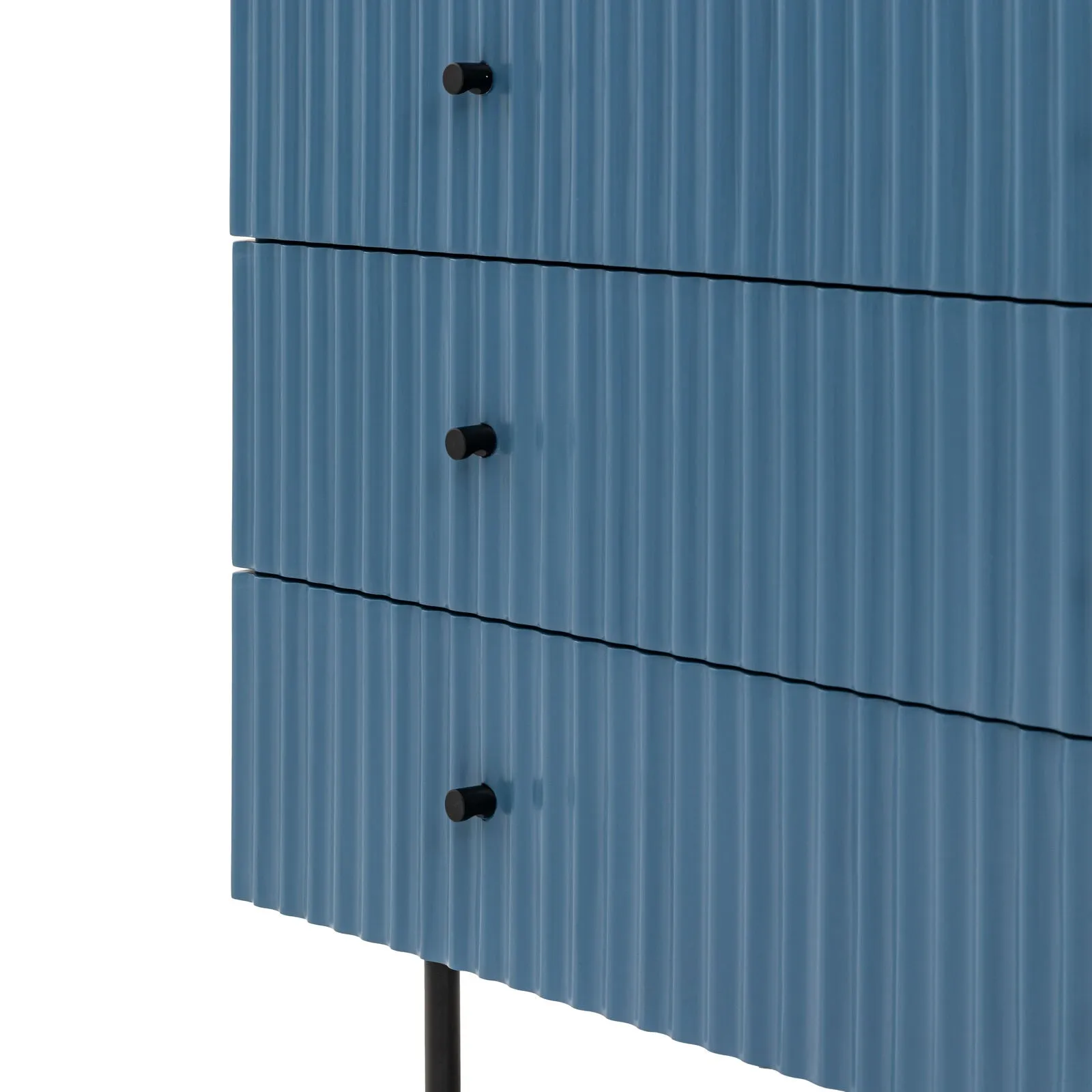 FLUTE Blue Chest of Drawers