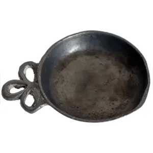 French Pewter One-Handle Wine Tasting Bowl (Tastevin)