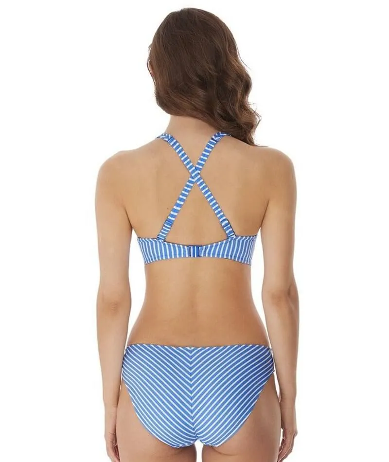 Freya Swim Beach Hut Underwire High Apex Bikini Top - Blue Moon