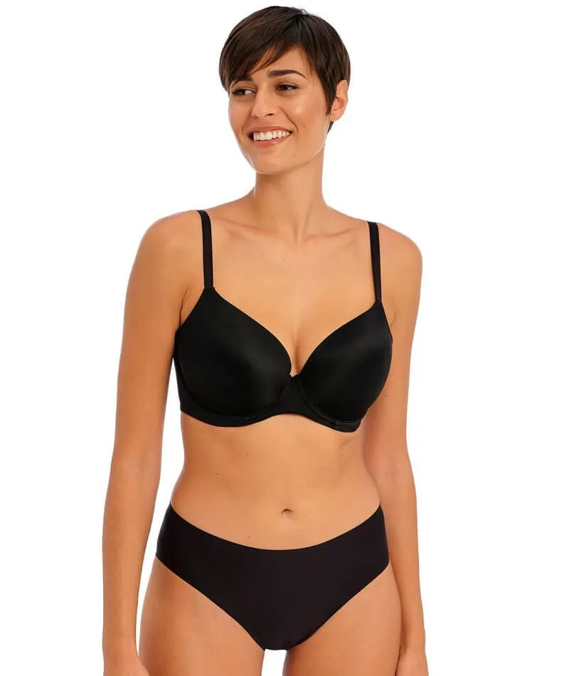 Freya Undetected Underwire Moulded T-shirt Bra - Black