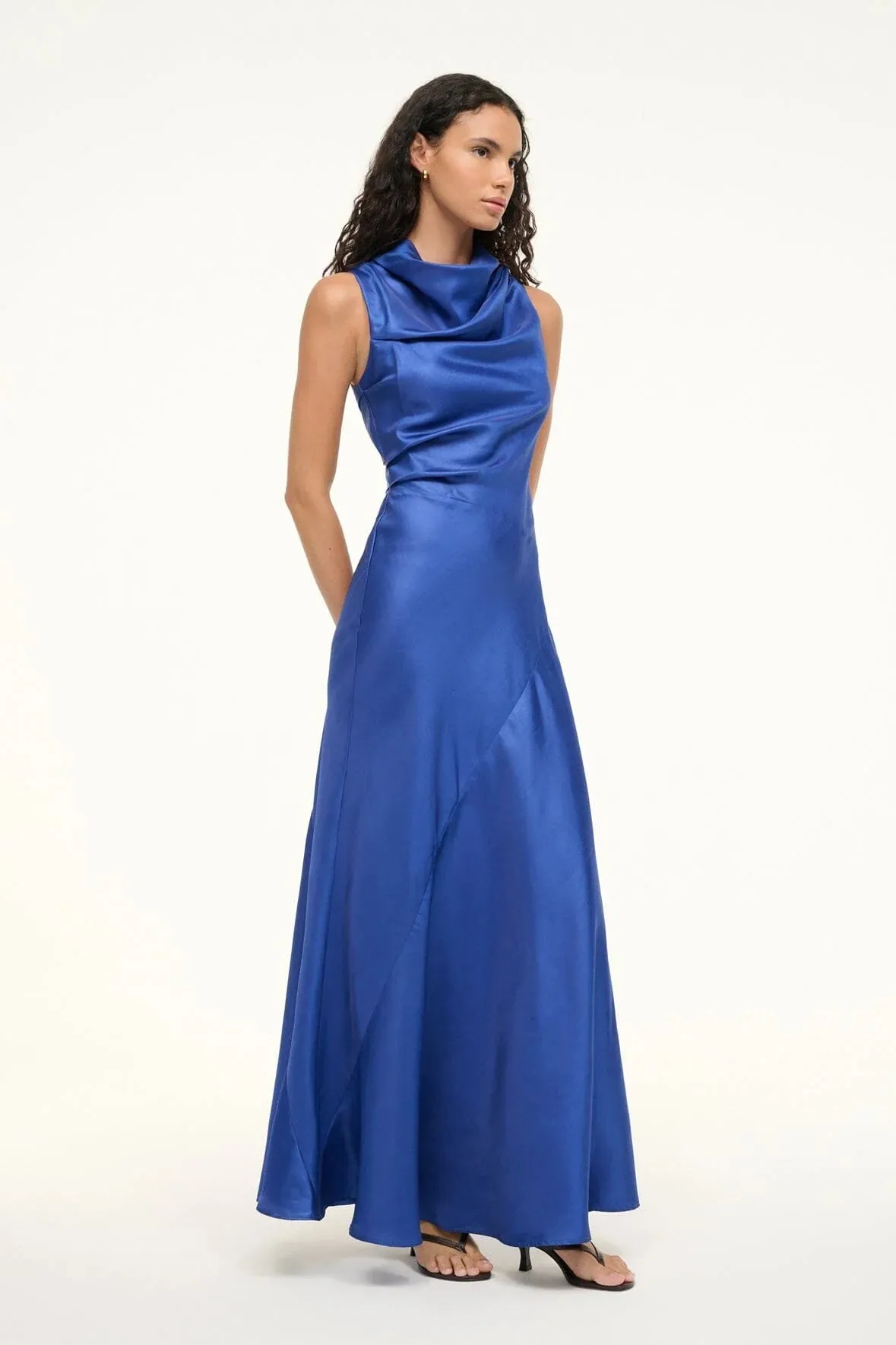 Frida Silk Dress - Deep Sea