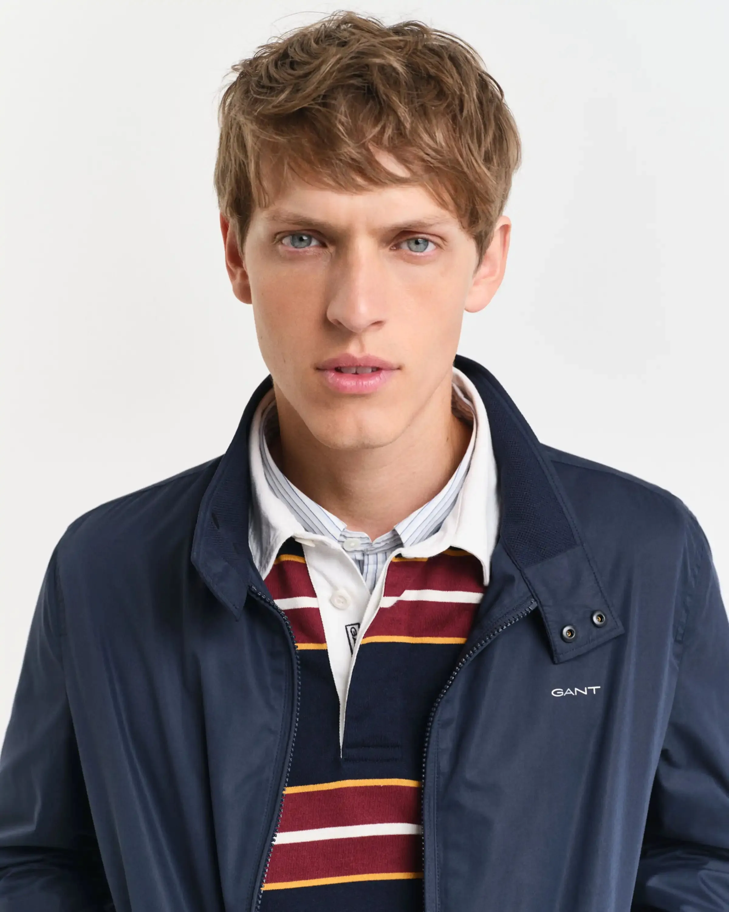 GANT Mens Lightweight Harrington Jacket Evening Blue