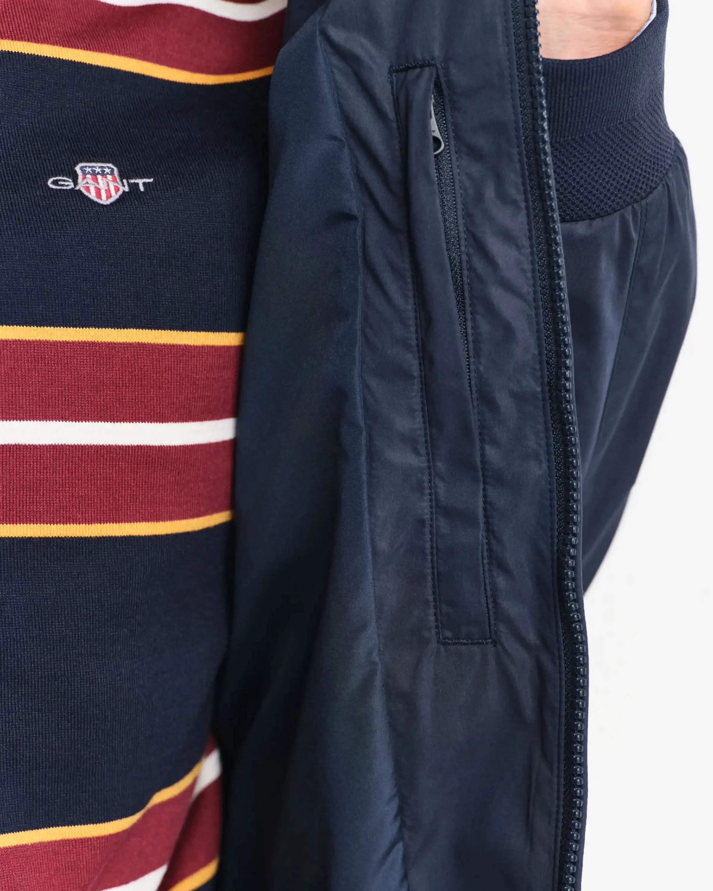 GANT Mens Lightweight Harrington Jacket Evening Blue