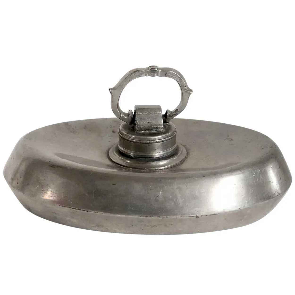 German R. Zamponi Pewter Oval Bed/Foot Warmer / Hot Water Bottle