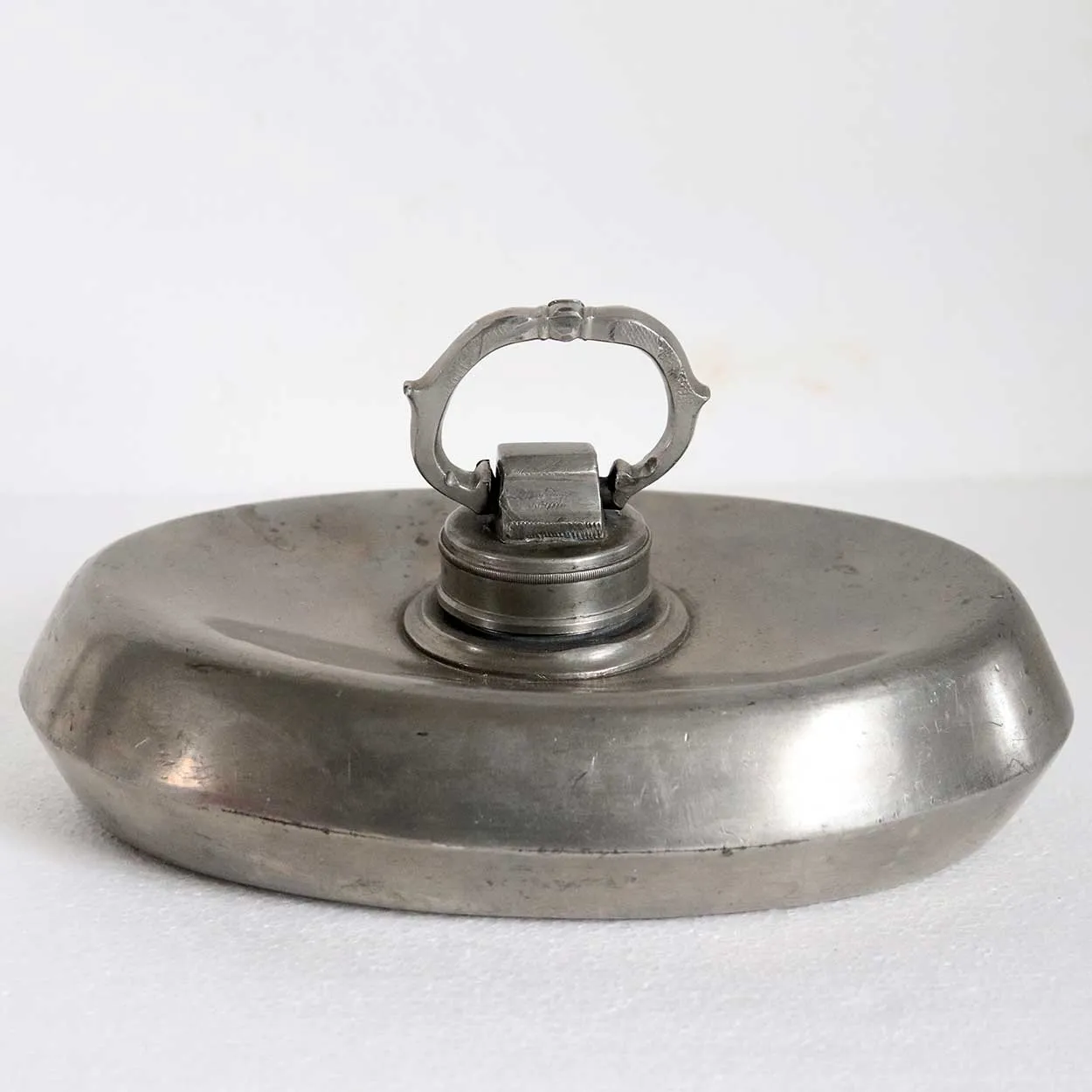 German R. Zamponi Pewter Oval Bed/Foot Warmer / Hot Water Bottle