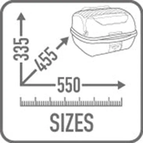 Givi B45  Monolock Top Box   extras (45 litre)