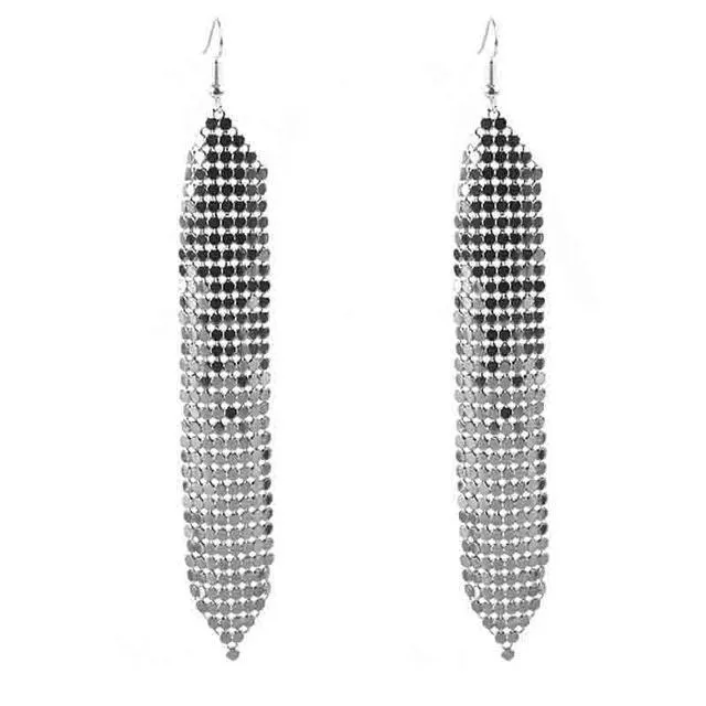 Glomesh-style Sparkle Cascade Earrings
