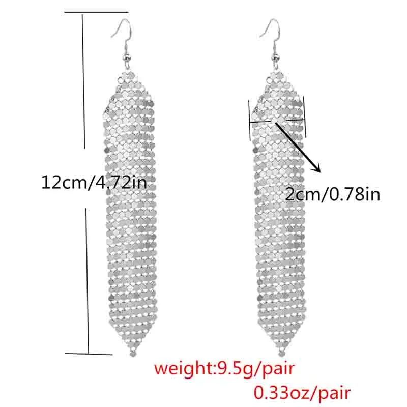 Glomesh-style Sparkle Cascade Earrings