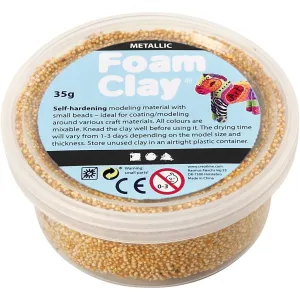 Gold Colour Small Bead Modelling Material With Plastic Tub 35 g