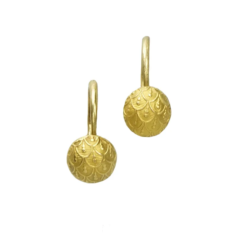 Gold Late Georgian Day and Night Earrings