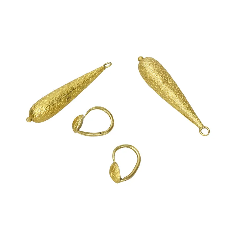 Gold Late Georgian Day and Night Earrings