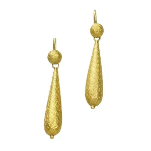 Gold Late Georgian Day and Night Earrings
