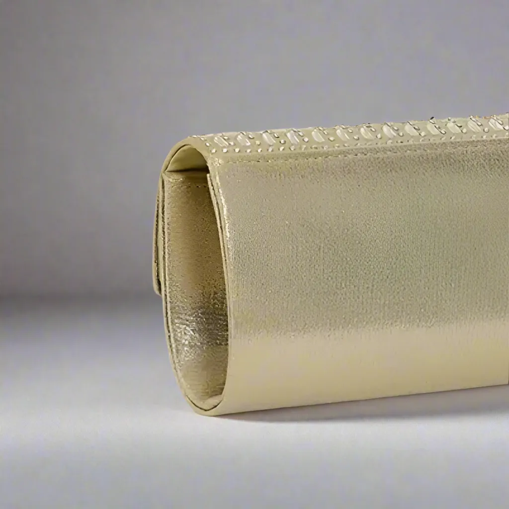 Gold Rhinestone Evening Bag
