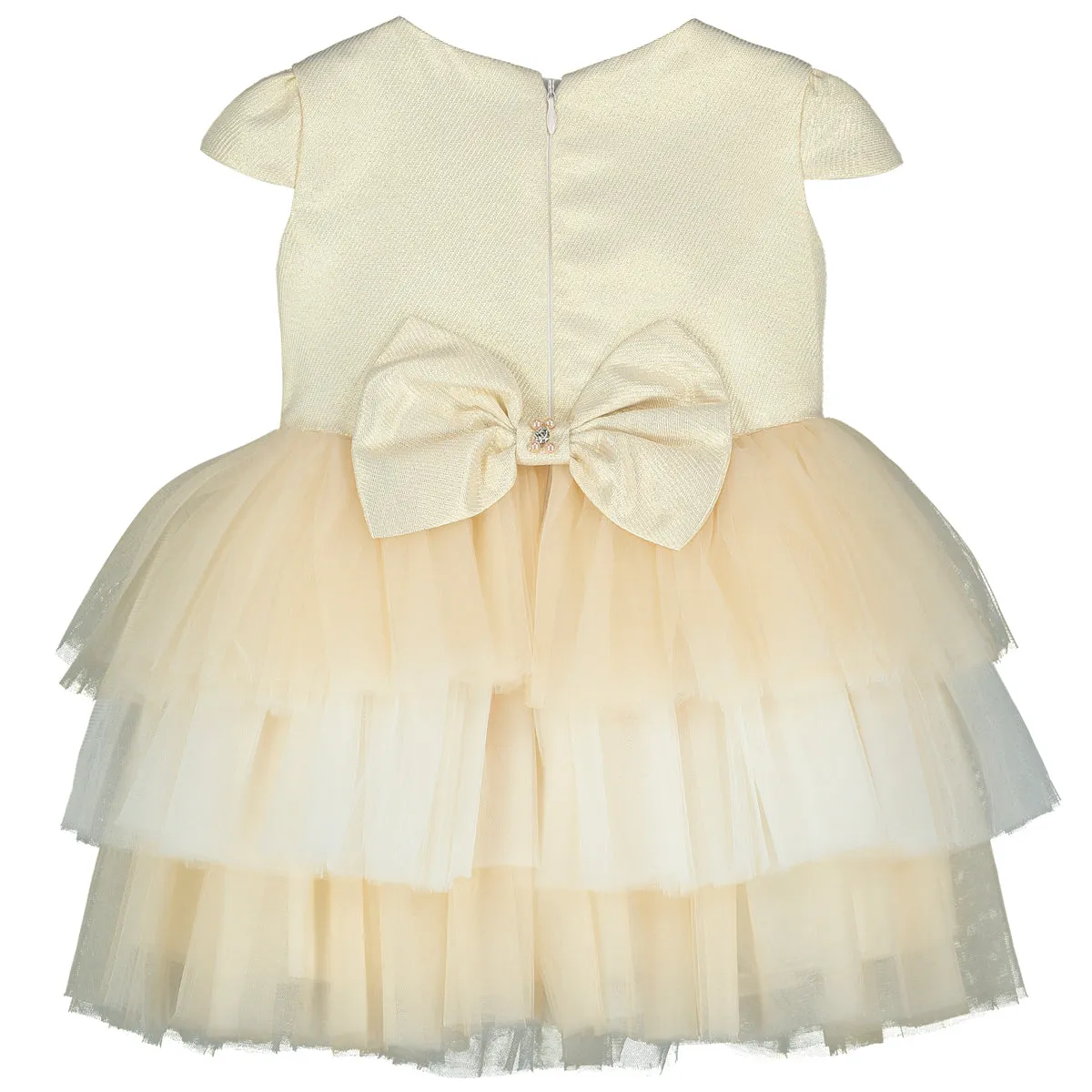 Gold Tulle Girl Dress