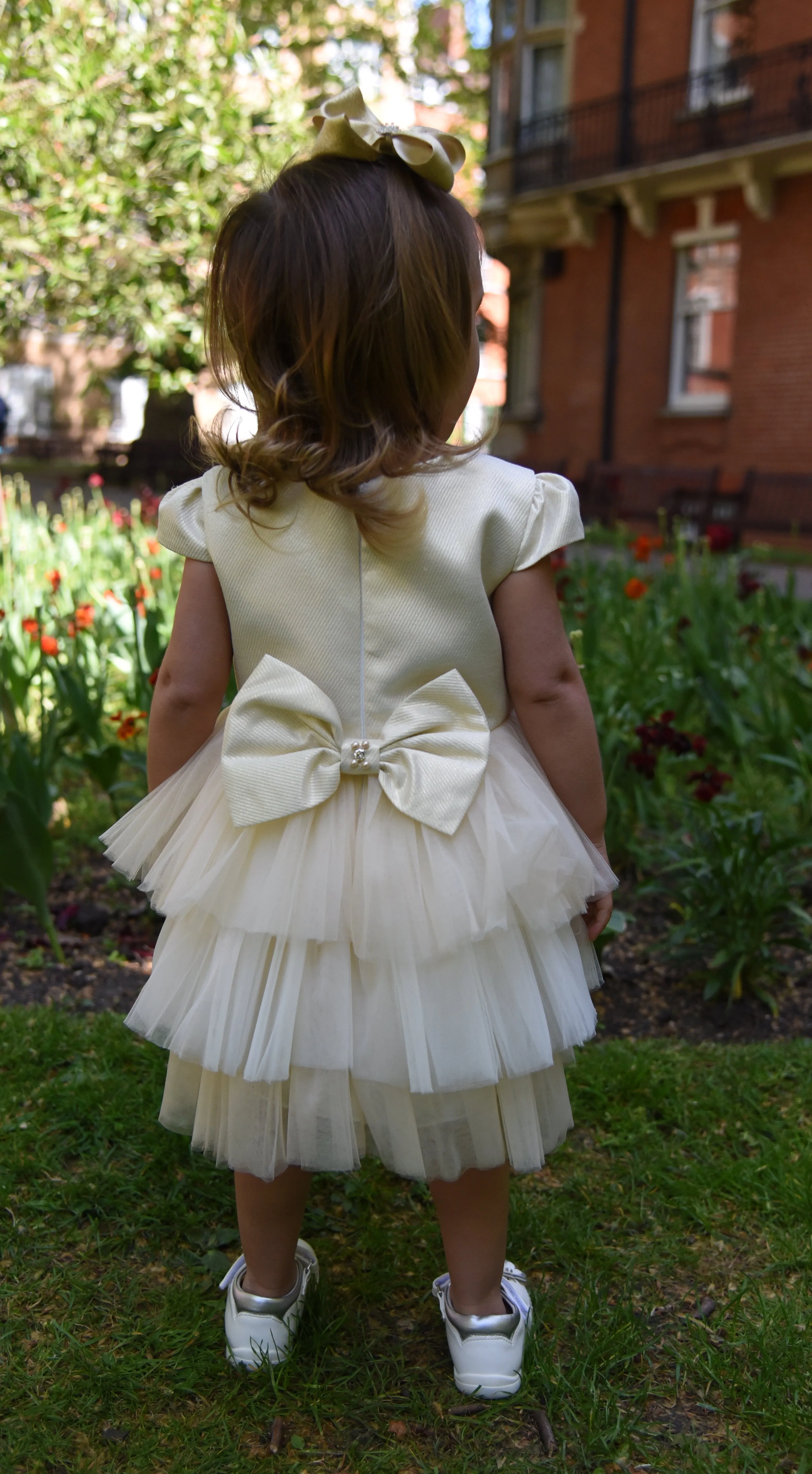 Gold Tulle Girl Dress