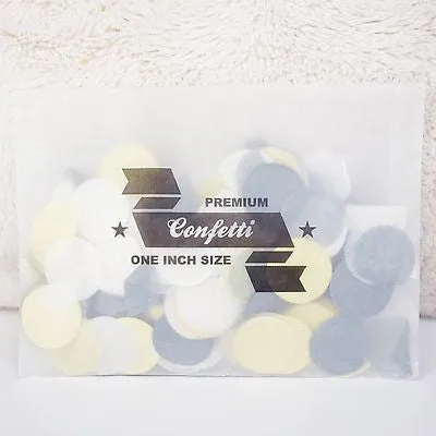 Gray Yellow White Tissue Paper Circle Confetti Party Decoration Grey Party Favor