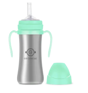Grosmimi Stainless Straw Cup 200ml Charcoal