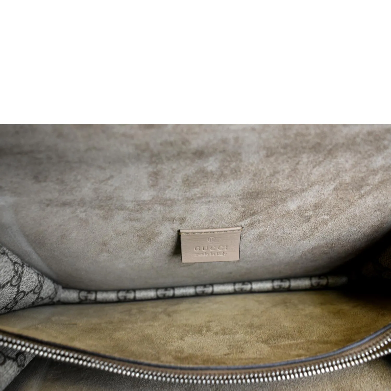 GUCCI Dionysus Small GG Supreme Canvas Shoulder Bag Beige 400249