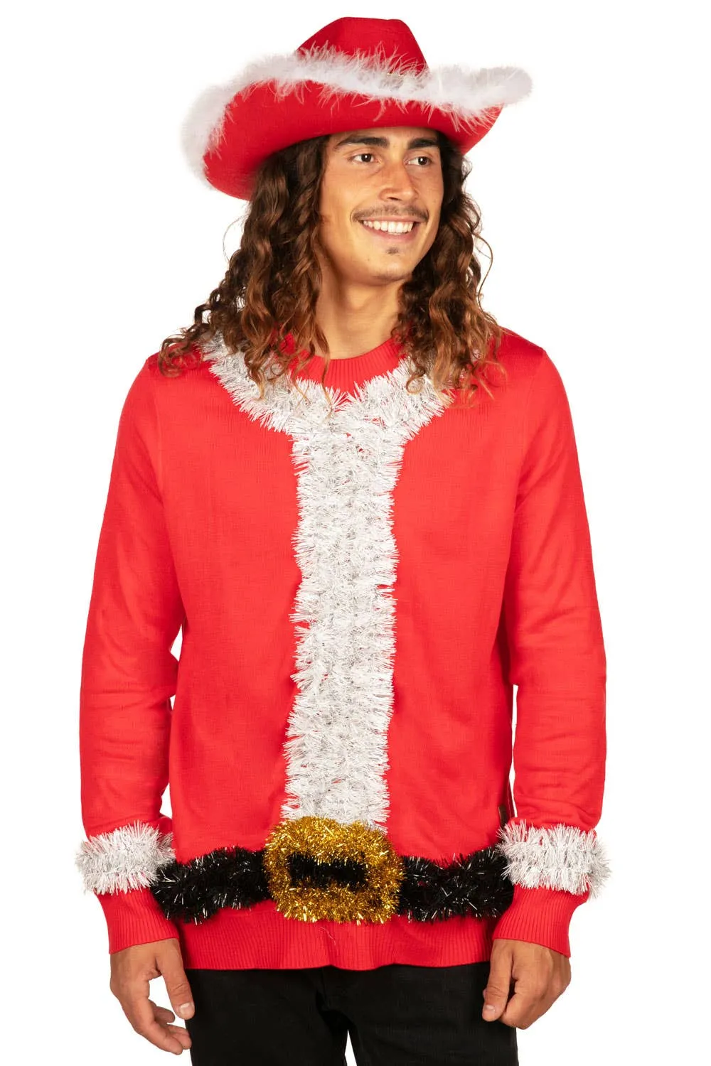 Ho Ho Howdy Santa Hat - Festive Christmas Cowboy Hat