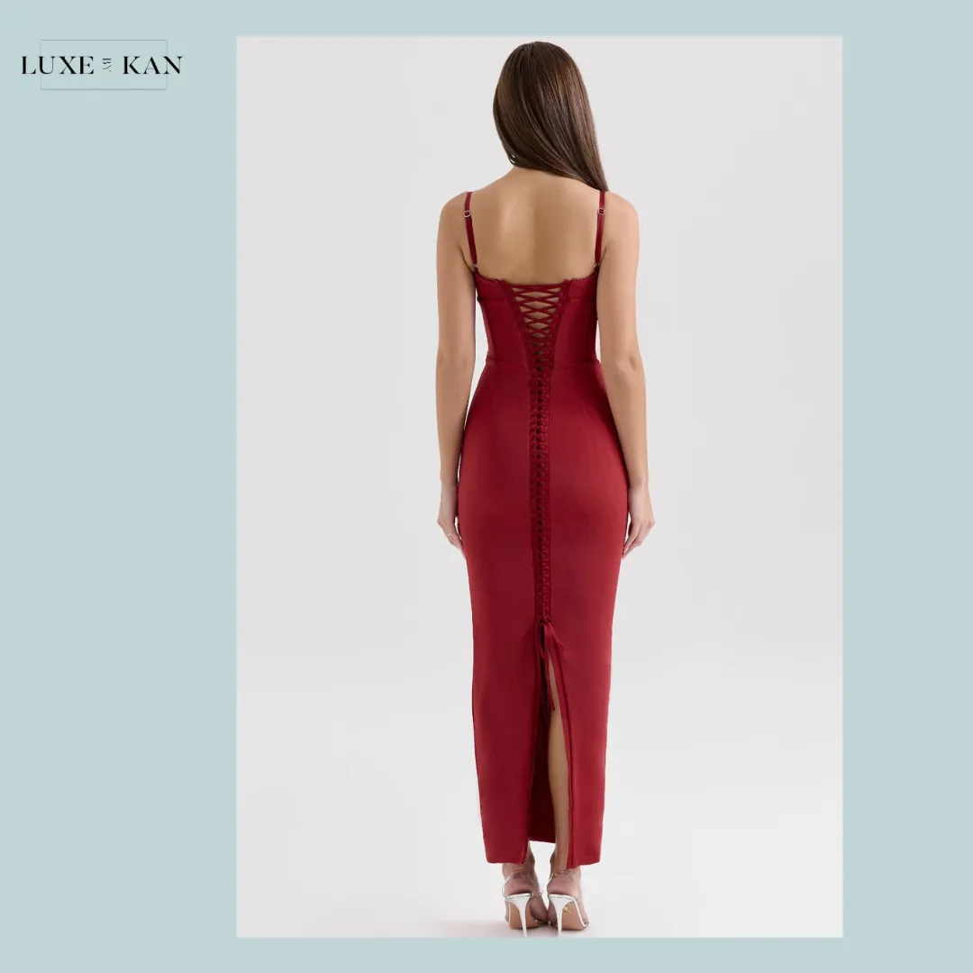 HOUSE OF CB Romy Mesh Bodycon Maxi Dress