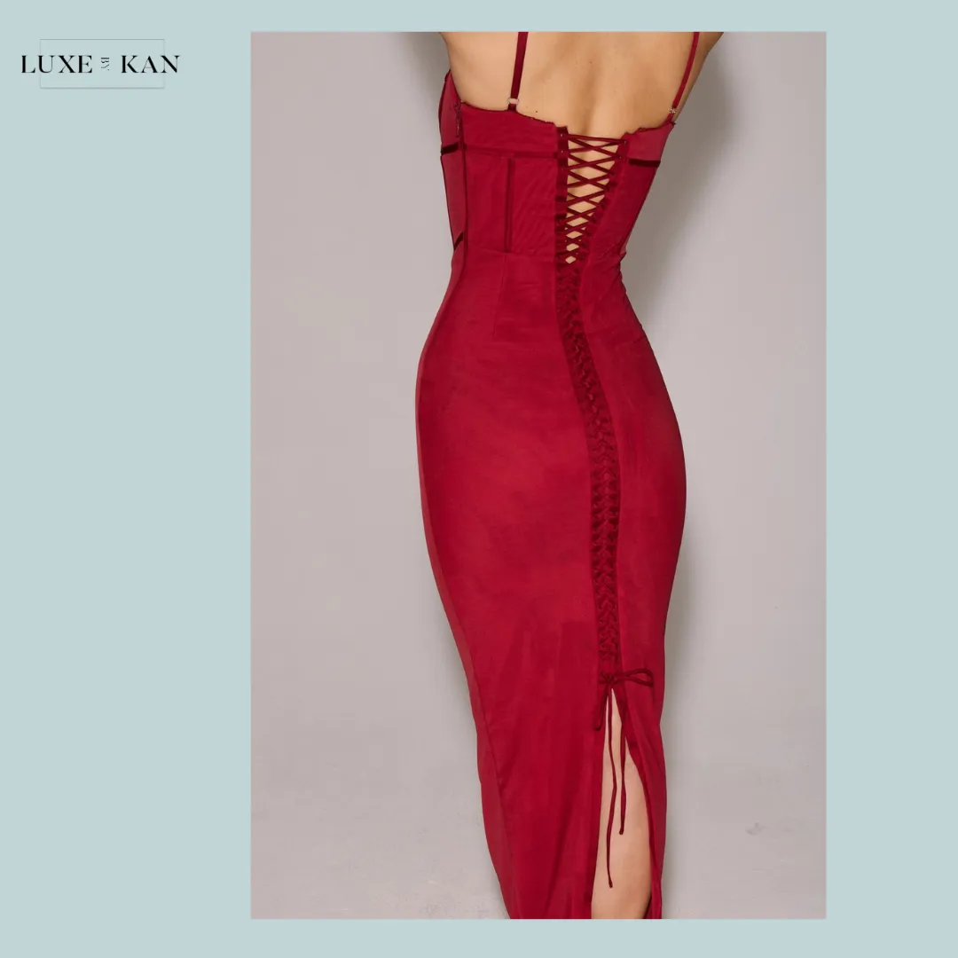 HOUSE OF CB Romy Mesh Bodycon Maxi Dress