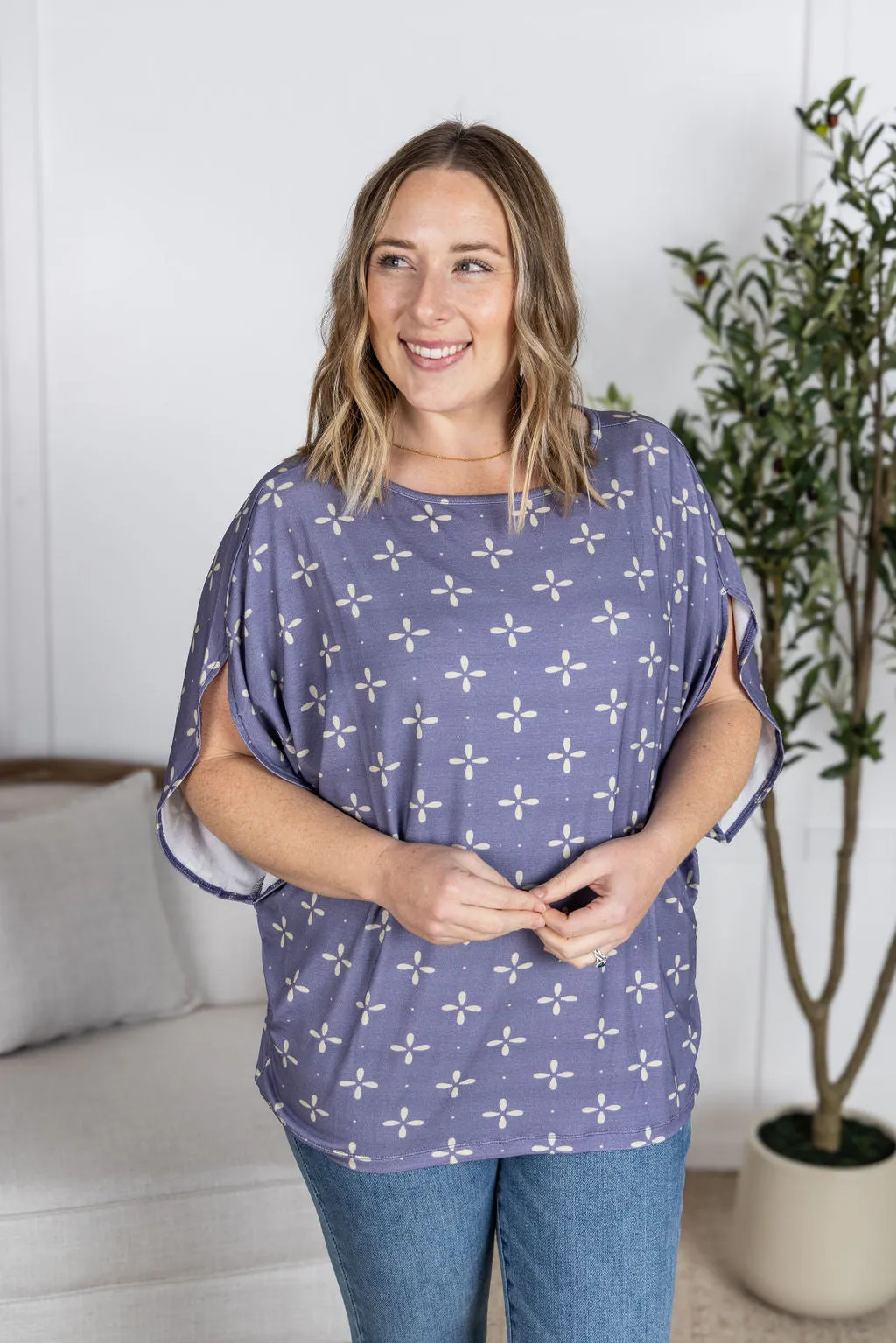 IN PRODUCTION Darcy Dolman - Slate Purple Floral