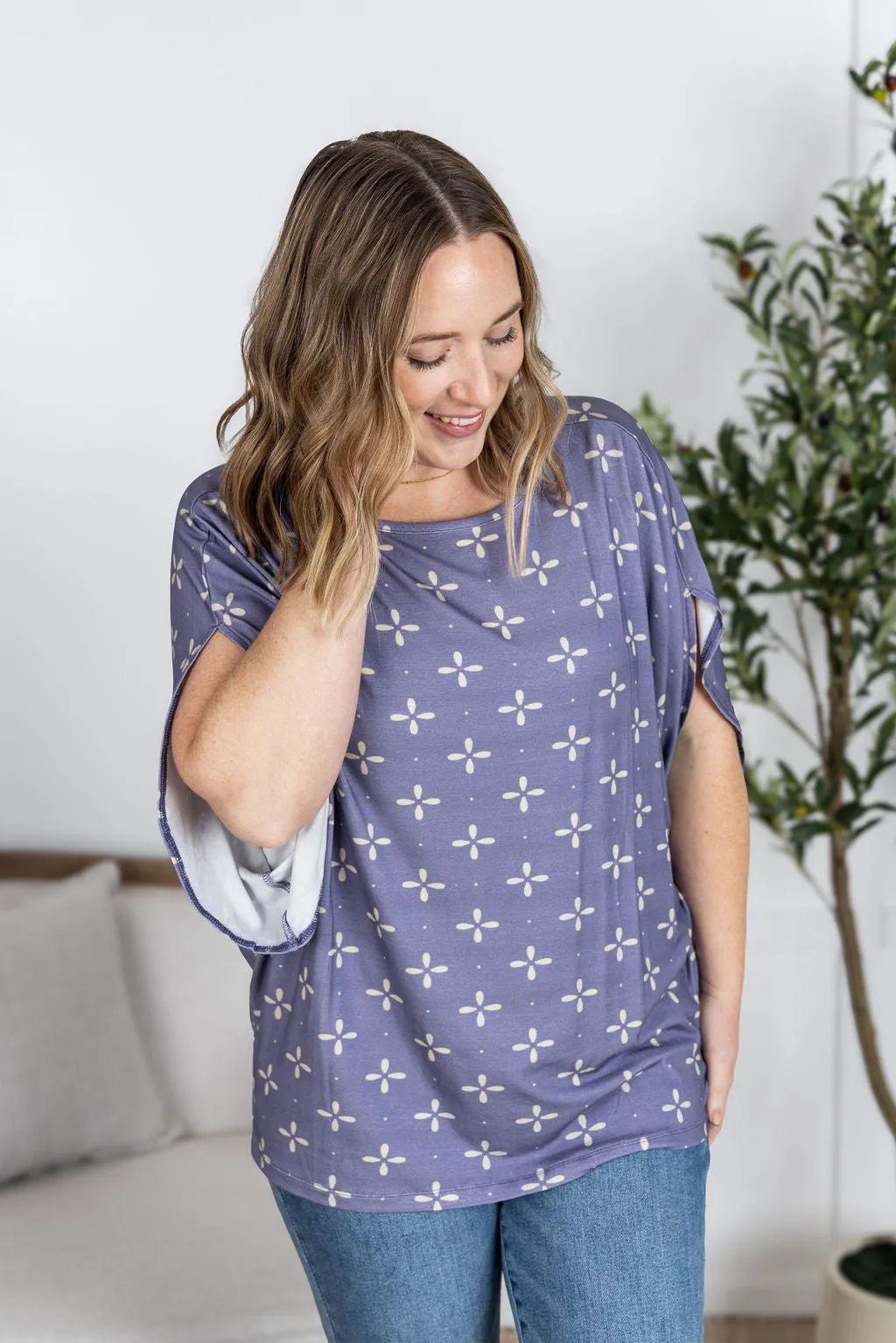 IN PRODUCTION Darcy Dolman - Slate Purple Floral
