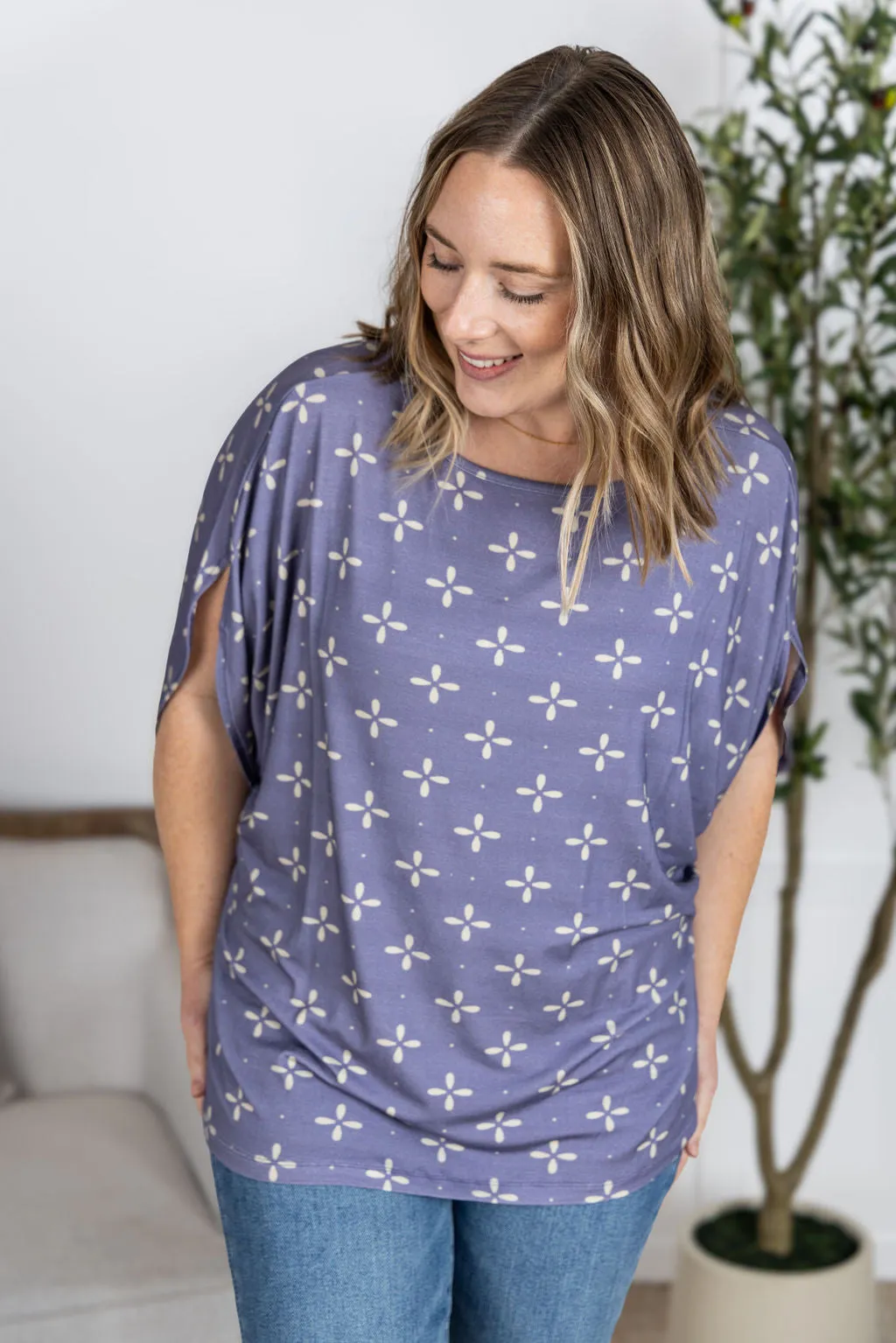 IN PRODUCTION Darcy Dolman - Slate Purple Floral