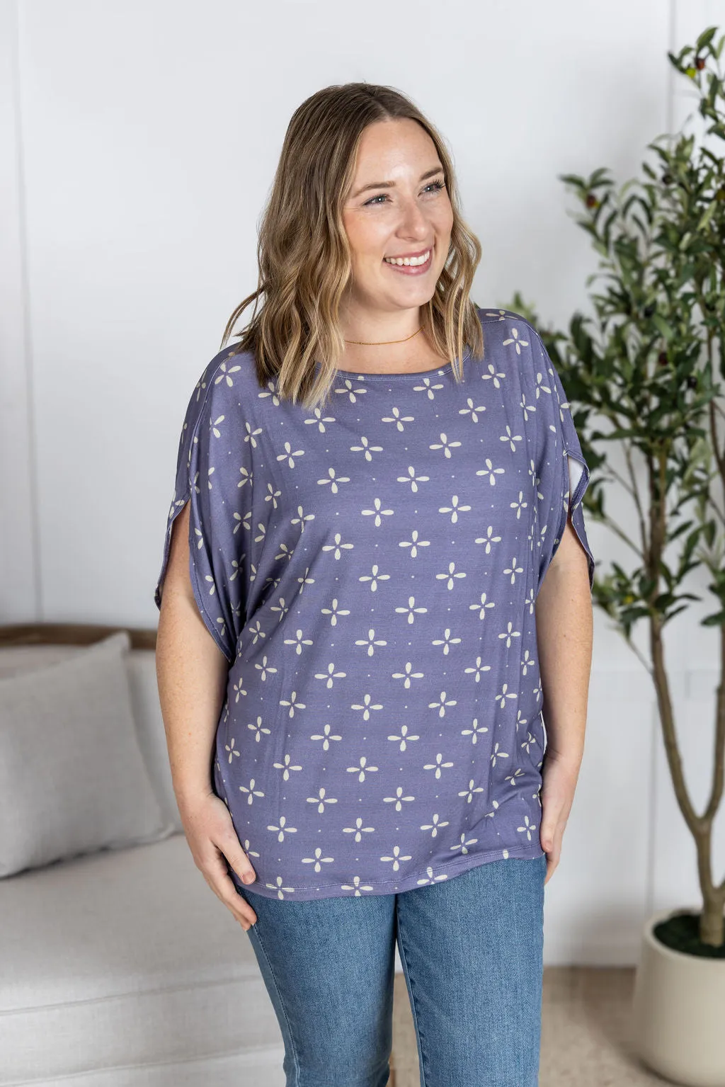 IN PRODUCTION Darcy Dolman - Slate Purple Floral