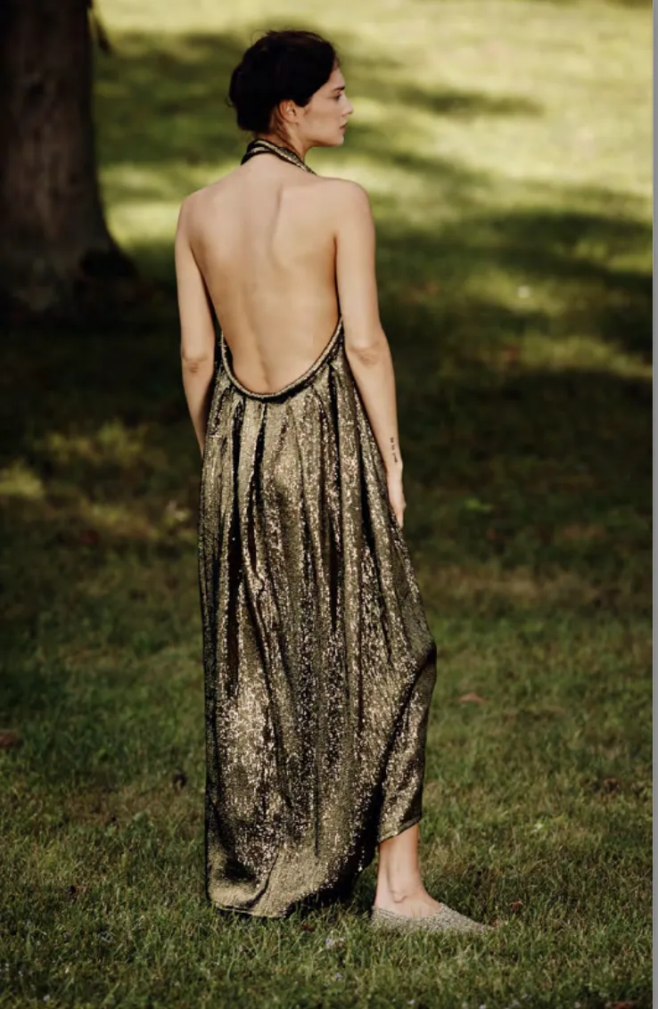 Infinite Rope Dress Egyptian Double Gold Lame’ {Made to Order}