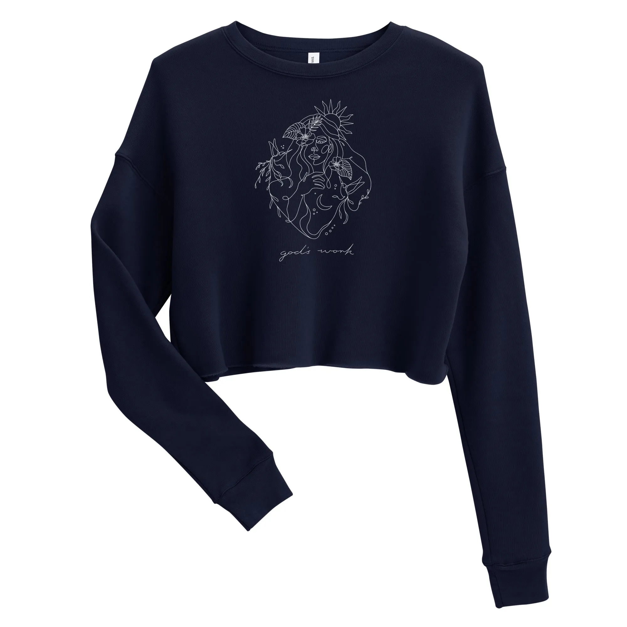 inspirational cropped sweatshirt