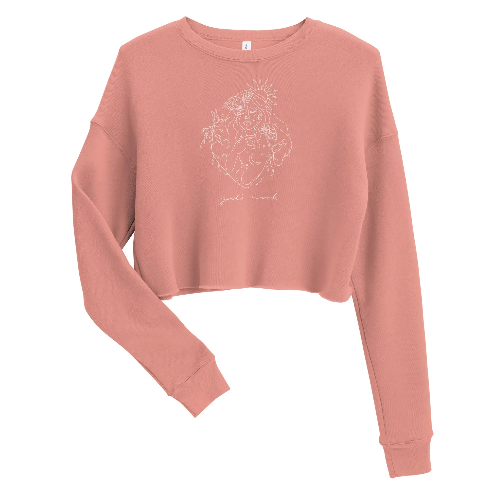 inspirational cropped sweatshirt