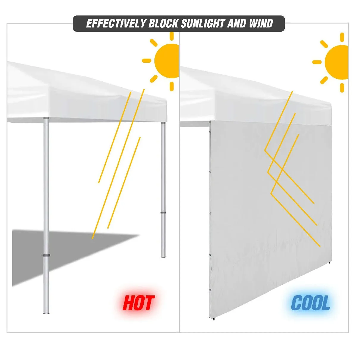 Instant Canopy Sidewall for 10x10ft Pop Up Canopy